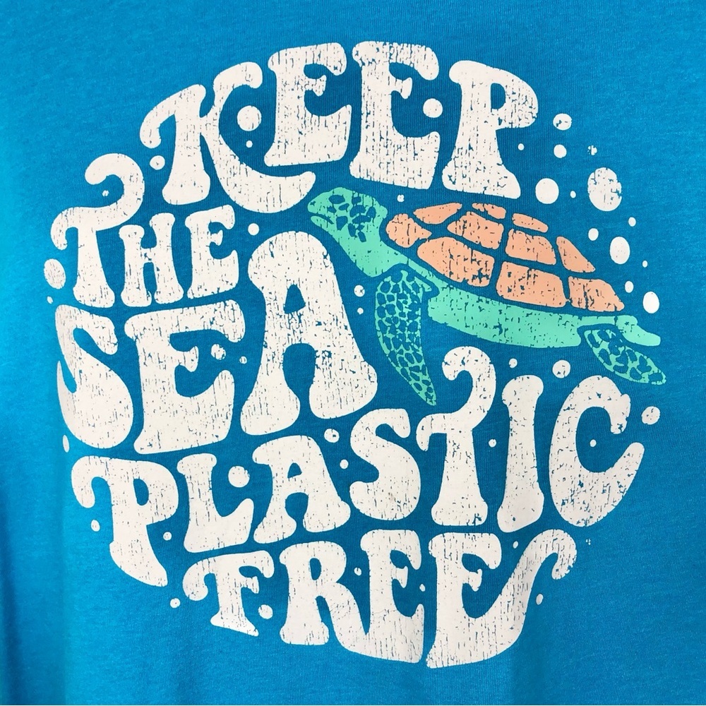 Live and Tell blue turtle t-shirt